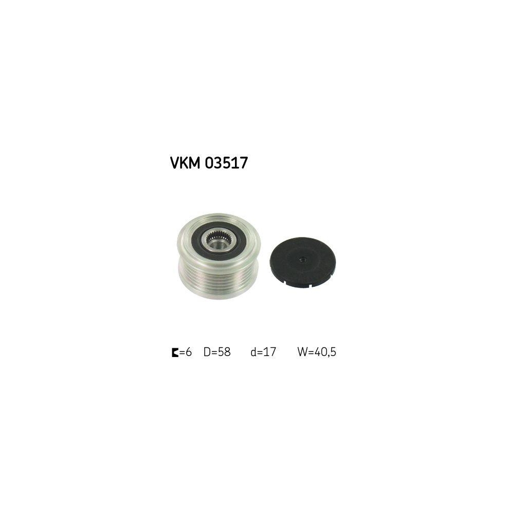 Generatorfreilauf SKF VKM 03517 f&uuml;r OPEL VAUXHALL