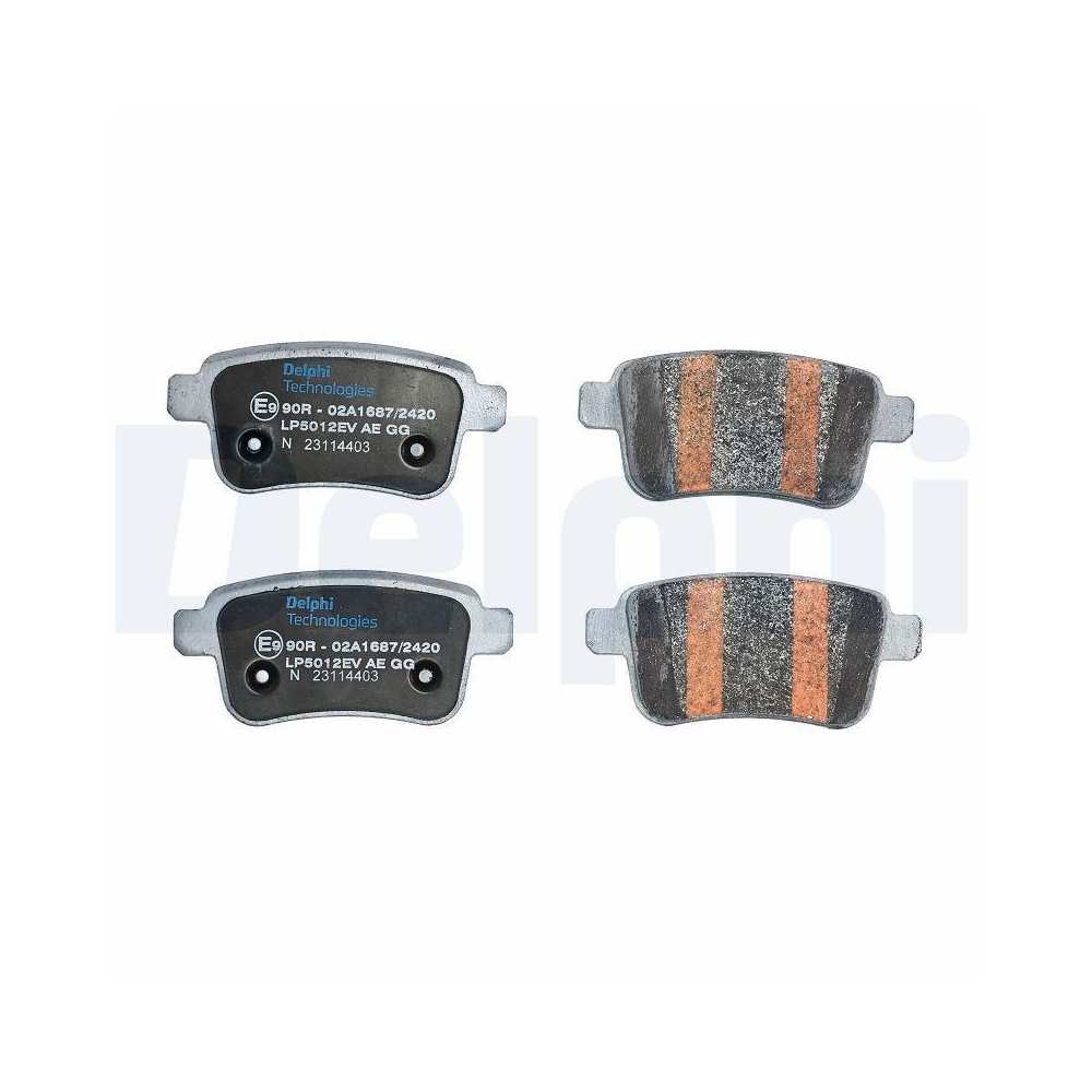 DELPHI LP5012EV Bremsbelagsatz, Scheibenbremse f&uuml;r RENAULT, Hinterachse