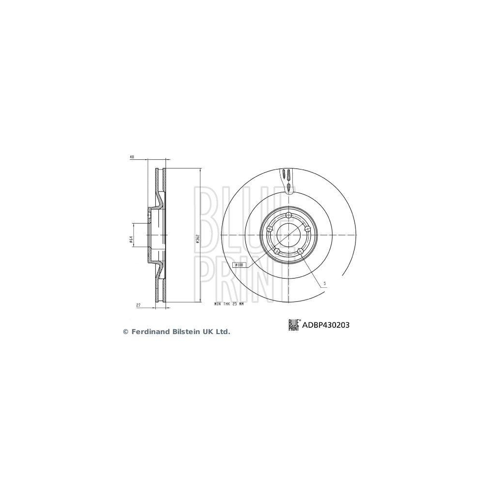 BLUE PRINT ADBP430203 2 St&uuml;ck Bremsscheiben f&uuml;r FORD FORD USA FORD MOTOR COMPANY