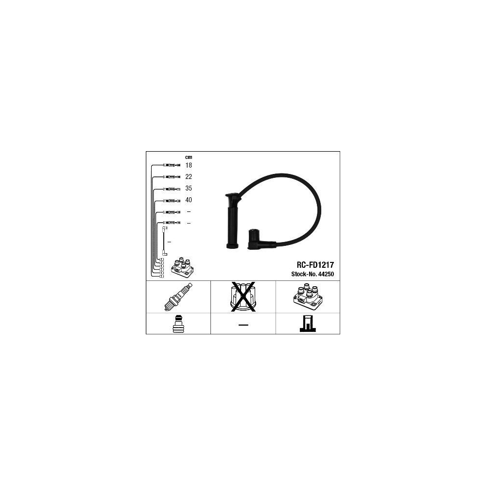 Zündleitungssatz NGK 44250 für FORD