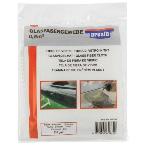 Glasfaserspachtel PRESTO 600740 Glasgewebeband 0,5 m&sup2; f&uuml;r