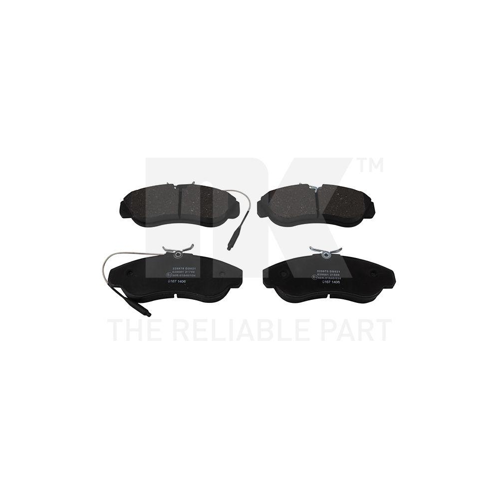 Bremsbelagsatz, Scheibenbremse NK 229975 f&uuml;r CITRO&Euml;N FIAT PEUGEOT, Vorderachse