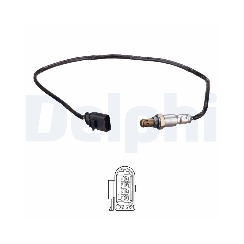 Lambdasonde DELPHI ES21161-12B1 für AUDI SEAT SKODA VW, nach Katalysator