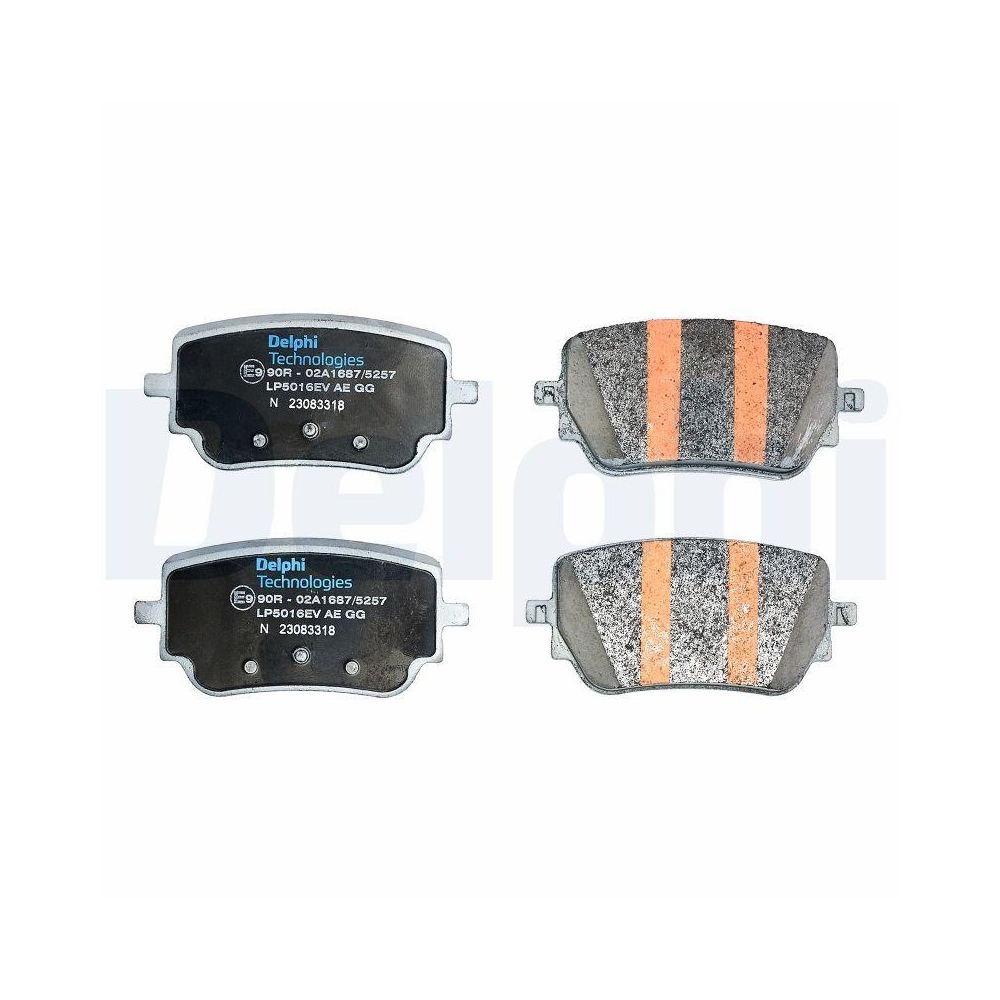 DELPHI LP5016EV Bremsbelagsatz, Scheibenbremse f&uuml;r MERCEDES-BENZ, Hinterachse