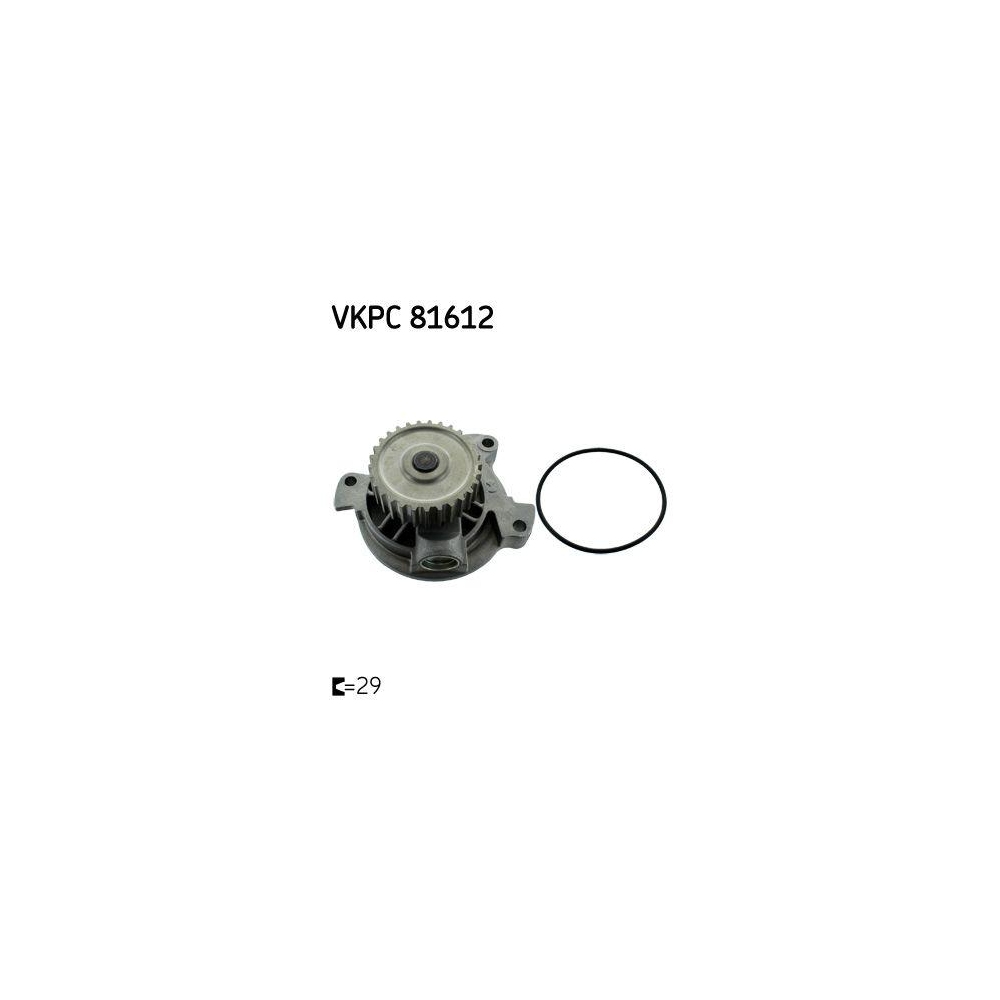 Wasserpumpe, Motork&uuml;hlung SKF VKPC 81612 f&uuml;r AUDI SEAT SKODA VW