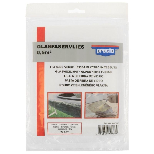 Glasfaserspachtel PRESTO 600702 Glasfaservlies 0,5 m&sup2; f&uuml;r