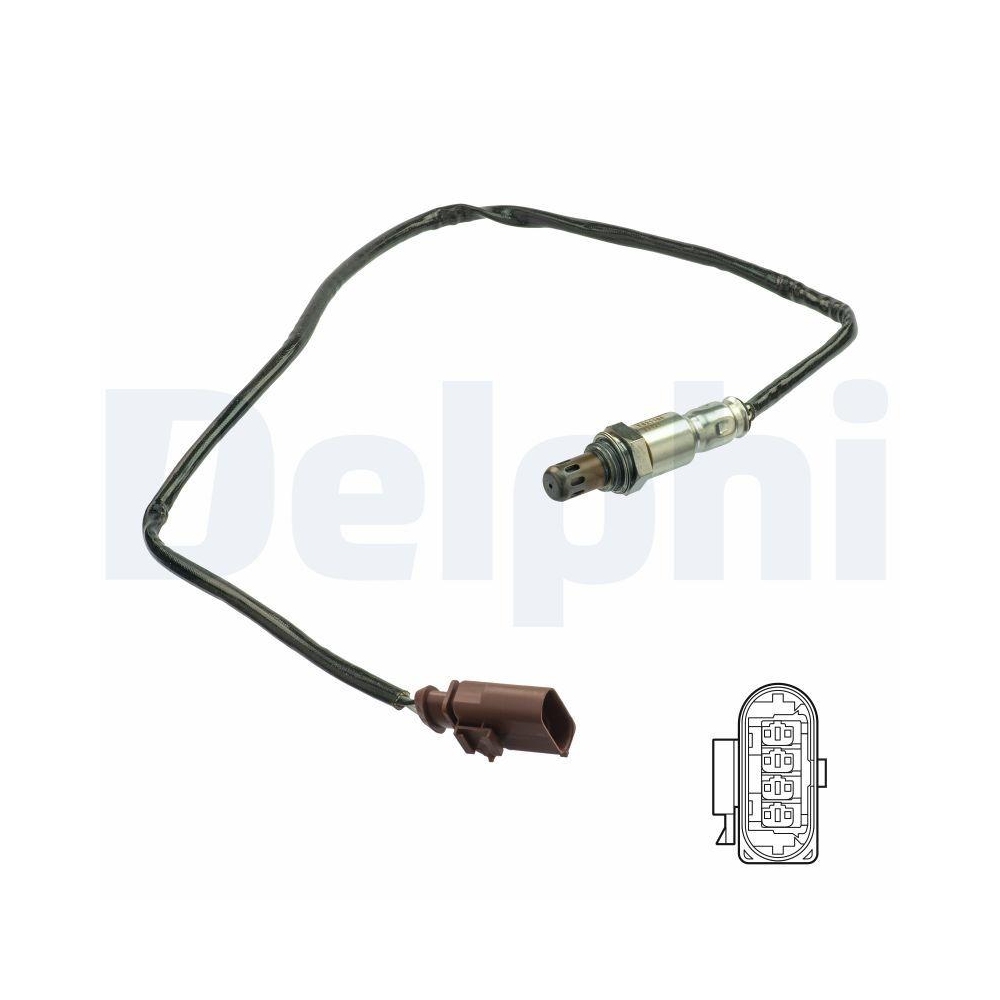 DELPHI ES21164-12B1 Lambdasonde f&uuml;r SEAT SKODA VW, vor Katalysator