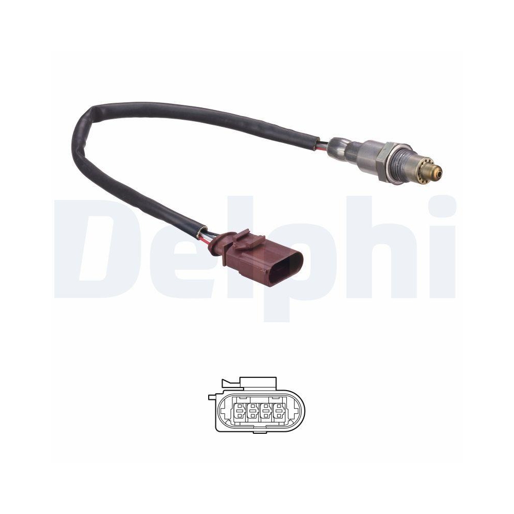 DELPHI ES21139-12B1 Lambdasonde für SEAT SKODA VW, vor Katalysator