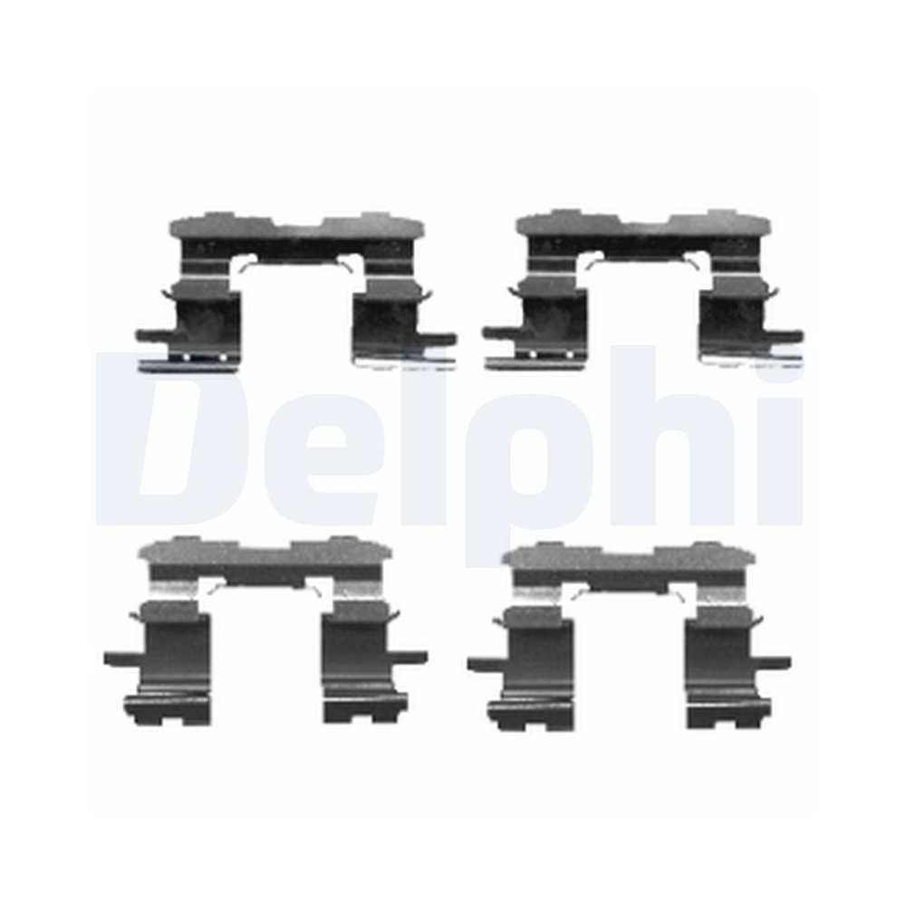 Zubehörsatz, Scheibenbremsbelag DELPHI LX0447 für TOYOTA, Vorderachse
