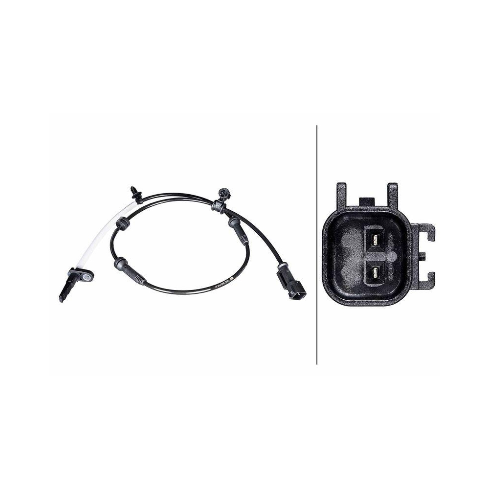 HELLA Sensor, Raddrehzahl 6PU 358 216-471 f&uuml;r TESLA, Vorderachse