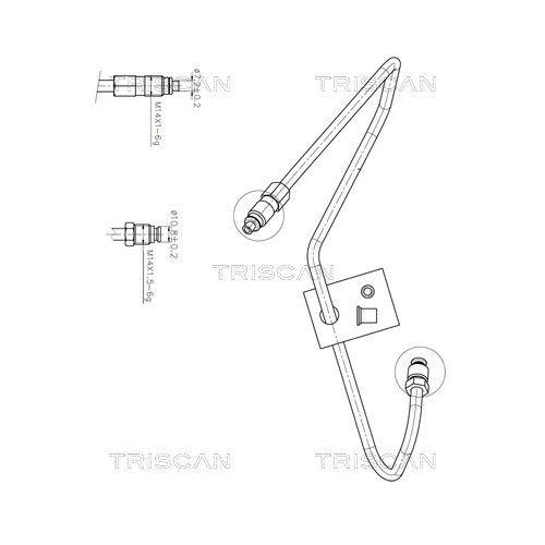 TRISCAN 8516 14001 Hydraulikschlauch, Lenkung f&uuml;r NISSAN