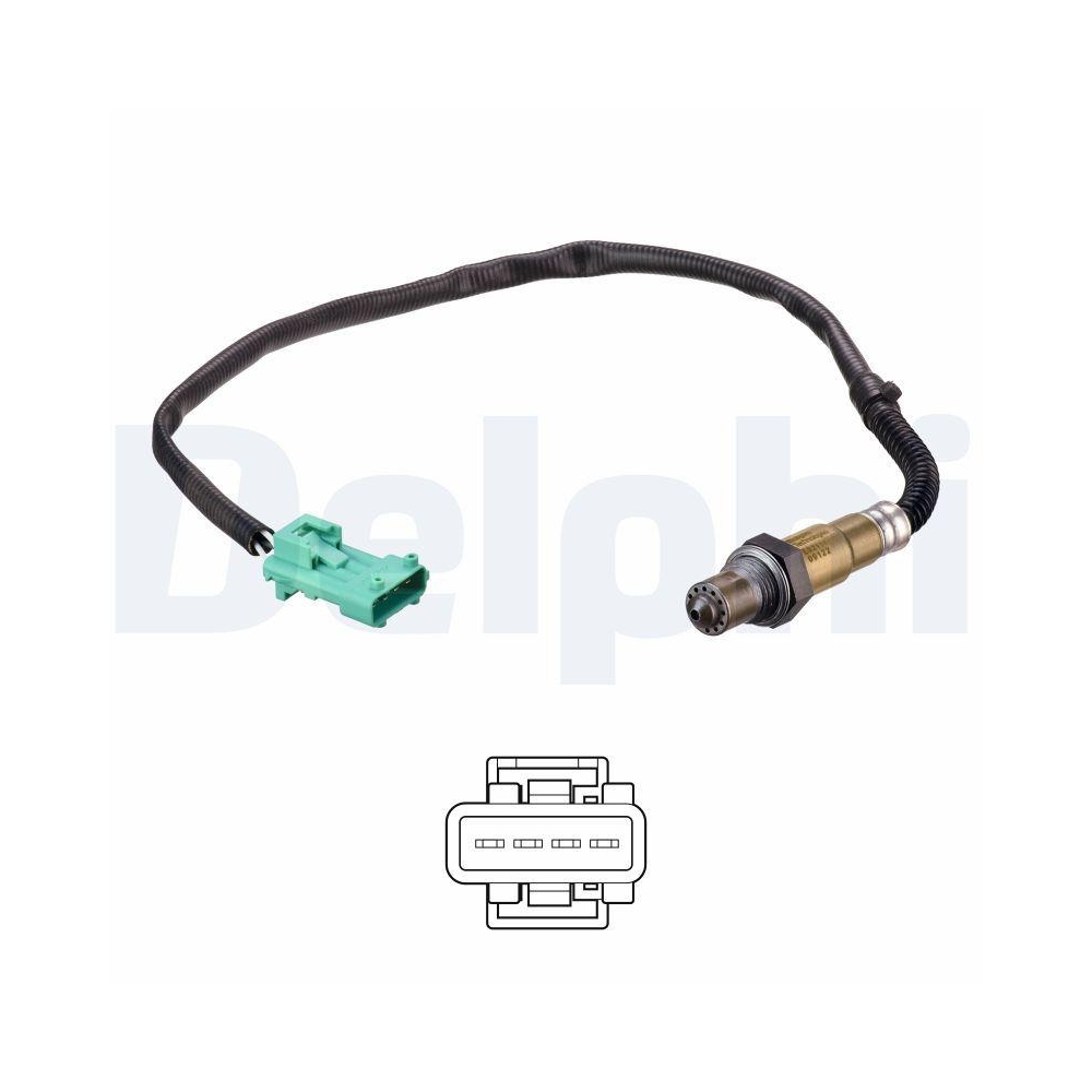 DELPHI ES21147-12B1 Lambdasonde f&uuml;r CITRO&Euml;N PEUGEOT, links, nach Katalysator