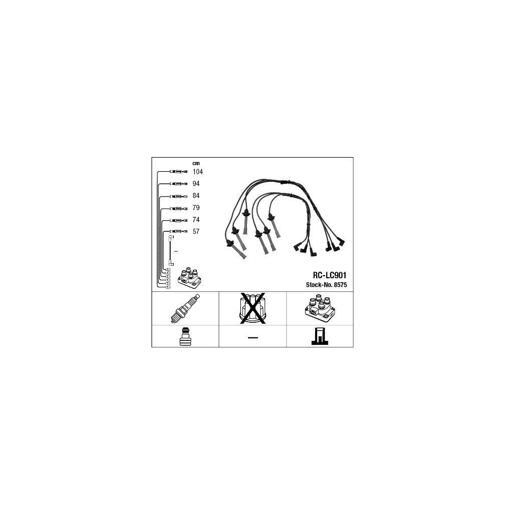 Z&uuml;ndleitungssatz NGK 8575 f&uuml;r