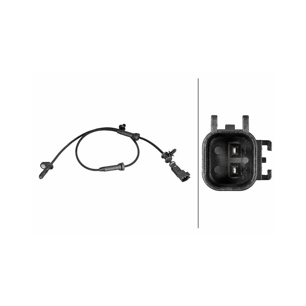 HELLA Sensor, Raddrehzahl 6PU 358 216-481 f&uuml;r TESLA, Vorderachse