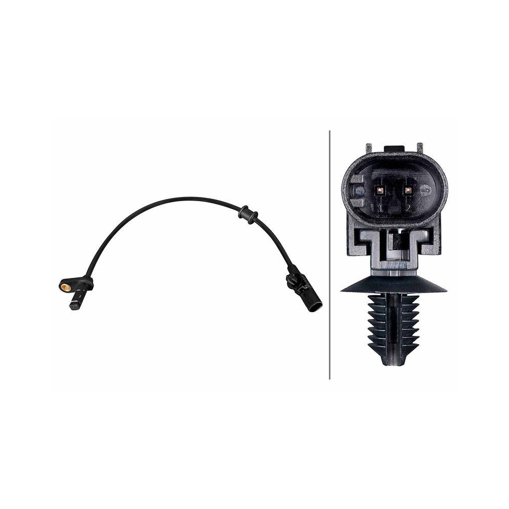 HELLA Sensor, Raddrehzahl 6PU 358 216-491 f&uuml;r AUDI, Hinterachse, Vorderachse