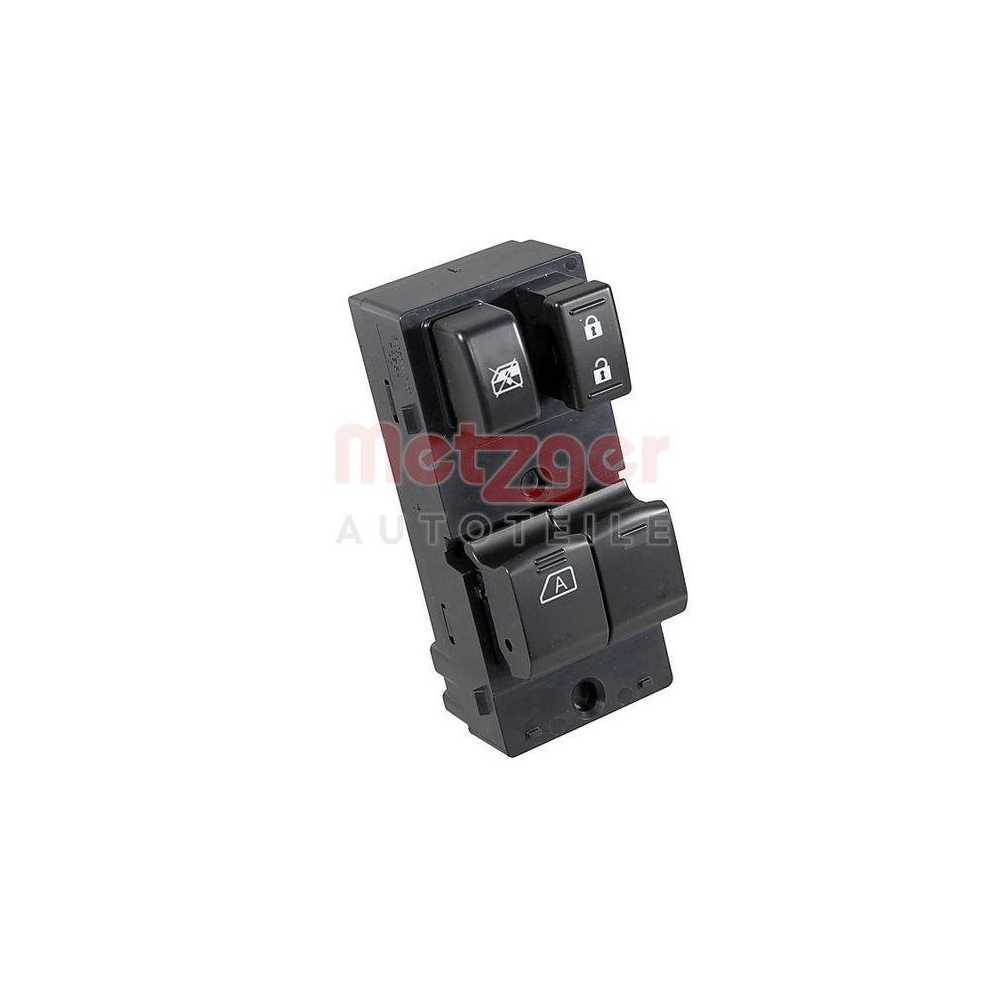 Schalter, Fensterheber METZGER 09161036 f&uuml;r NISSAN, fahrerseitig, vorne