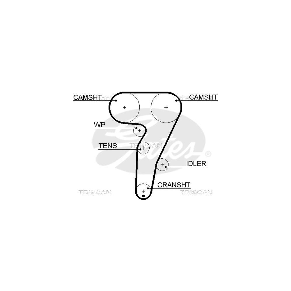 Zahnriemen TRISCAN 8645 5429xs f&uuml;r ALFA ROMEO FIAT LANCIA DANA