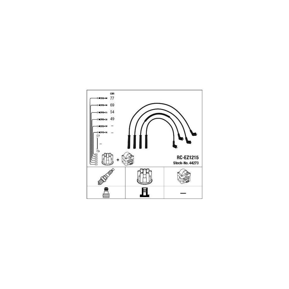 Z&uuml;ndleitungssatz NGK 44273 f&uuml;r MAZDA