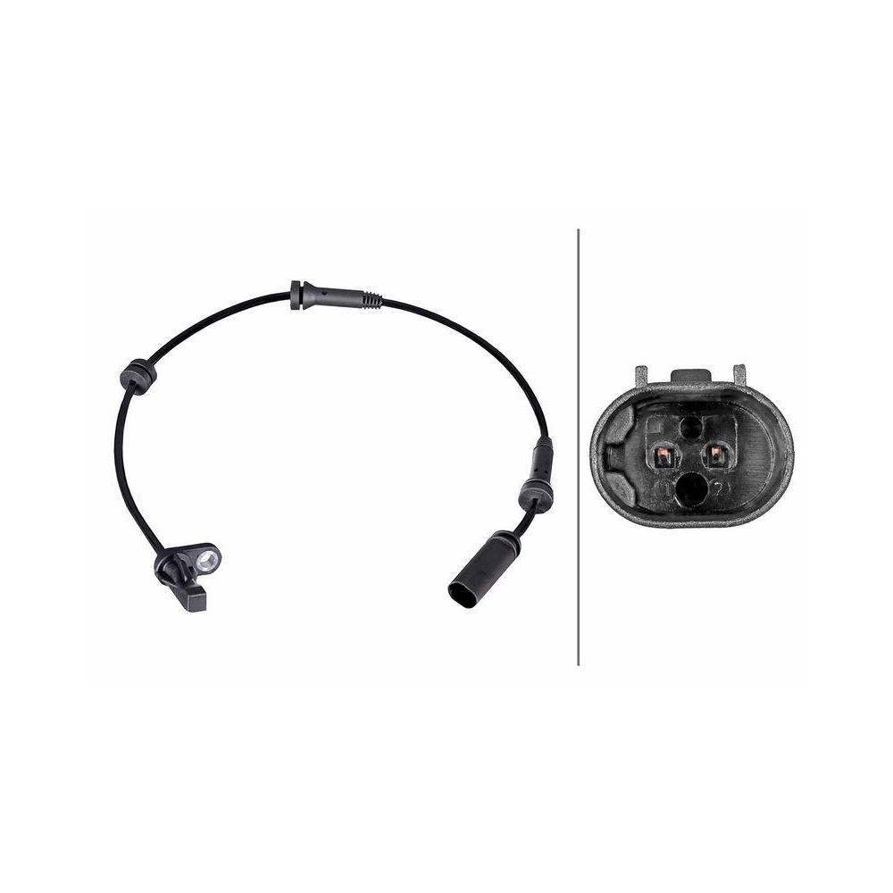 HELLA Sensor, Raddrehzahl 6PU 358 216-521 f&uuml;r BMW, Vorderachse