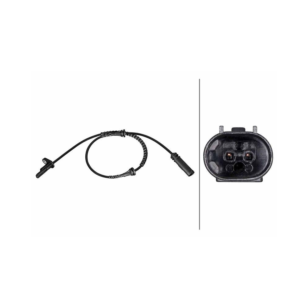 HELLA Sensor, Raddrehzahl 6PU 358 216-531 f&uuml;r MINI, Vorderachse