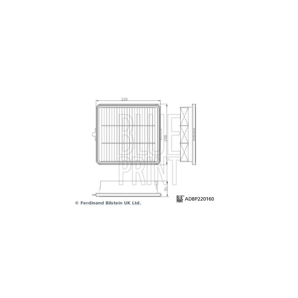 Luftfilter BLUE PRINT ADBP220160 f&uuml;r HYUNDAI