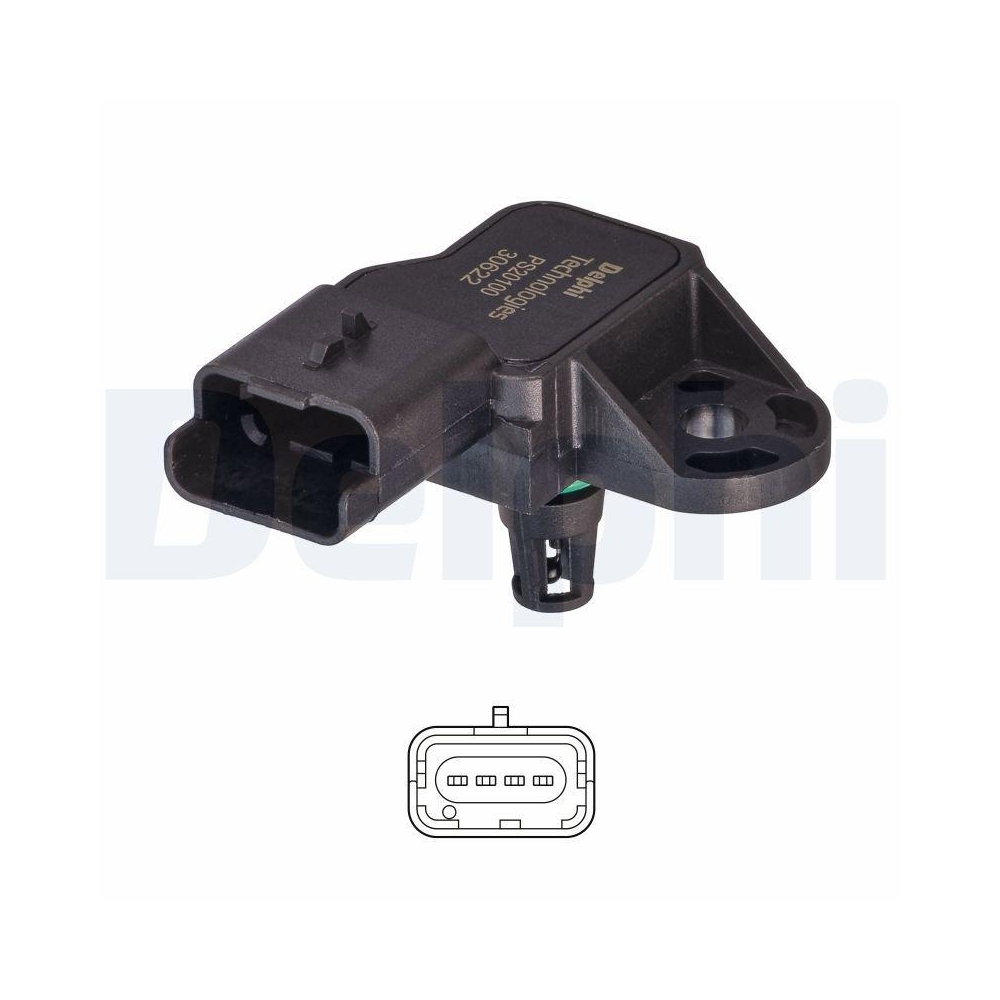 DELPHI PS20100-12B1 Sensor, Ladedruck f&uuml;r CITRO&Euml;N PEUGEOT MINI