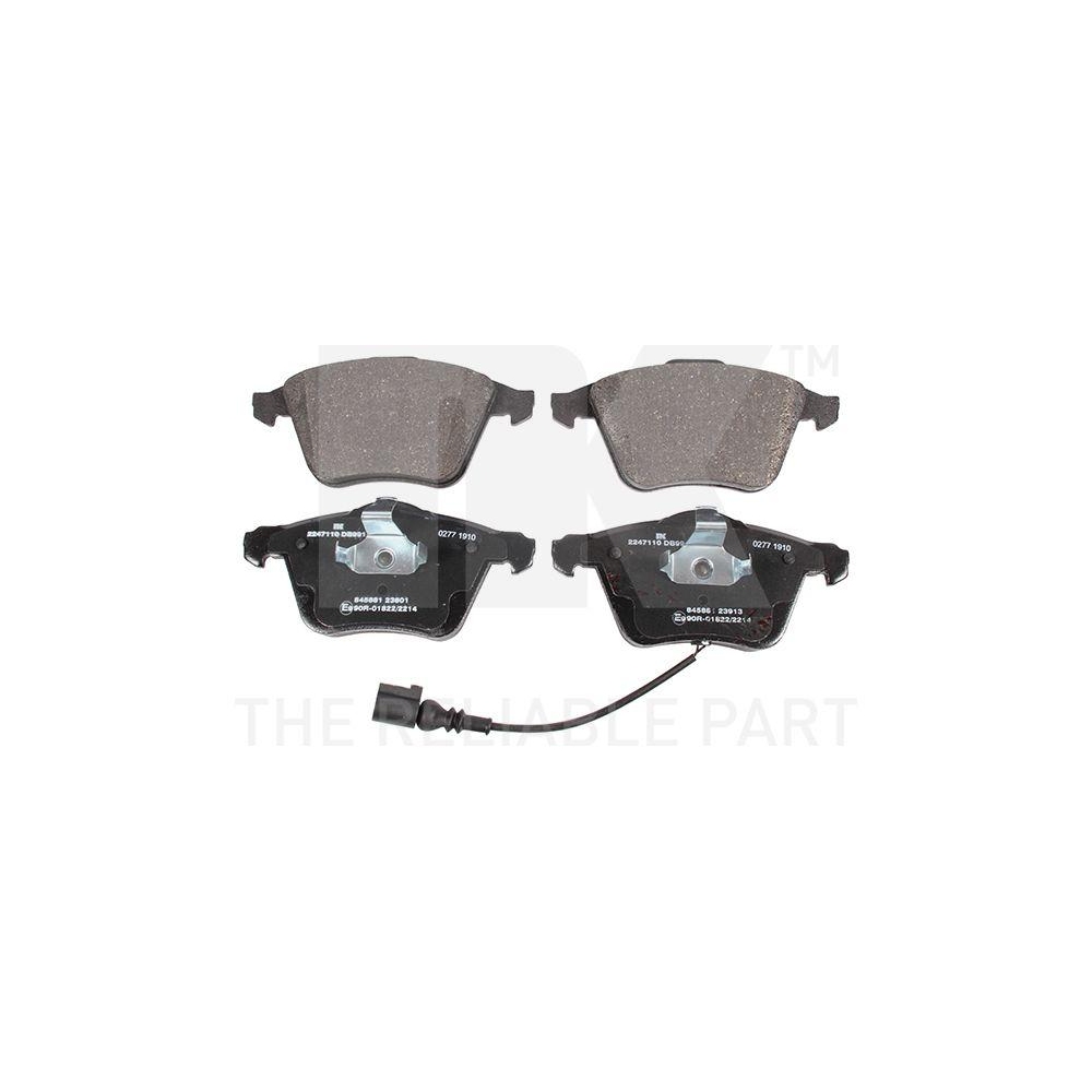 Bremsbelagsatz, Scheibenbremse NK 2247110 f&uuml;r AUDI SEAT SKODA VW, Vorderachse