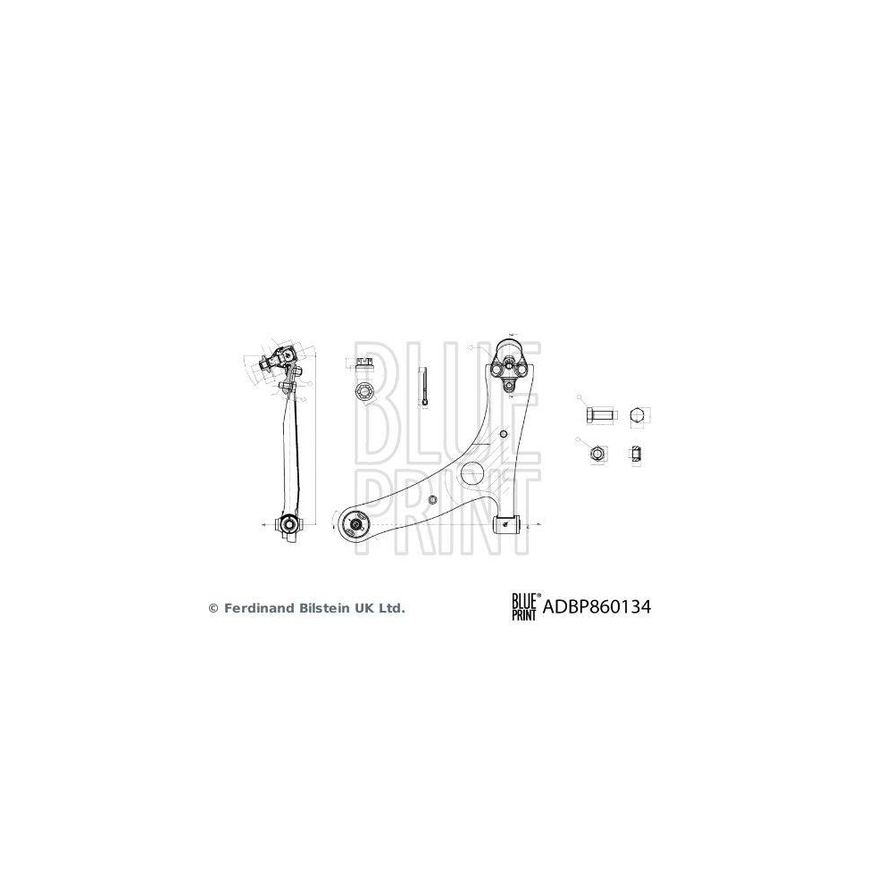 Lenker, Radaufh&auml;ngung BLUE PRINT ADBP860134 f&uuml;r TOYOTA, Vorderachse links