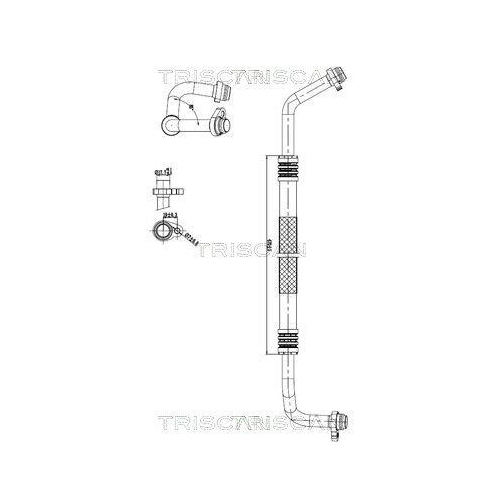 TRISCAN 9010 25056 Hochdruck-/Niederdruckleitung, Klimaanlage f&uuml;r RENAULT