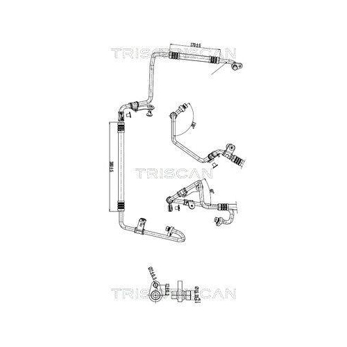 TRISCAN 9010 25052 Hochdruck-/Niederdruckleitung, Klimaanlage f&uuml;r RENAULT