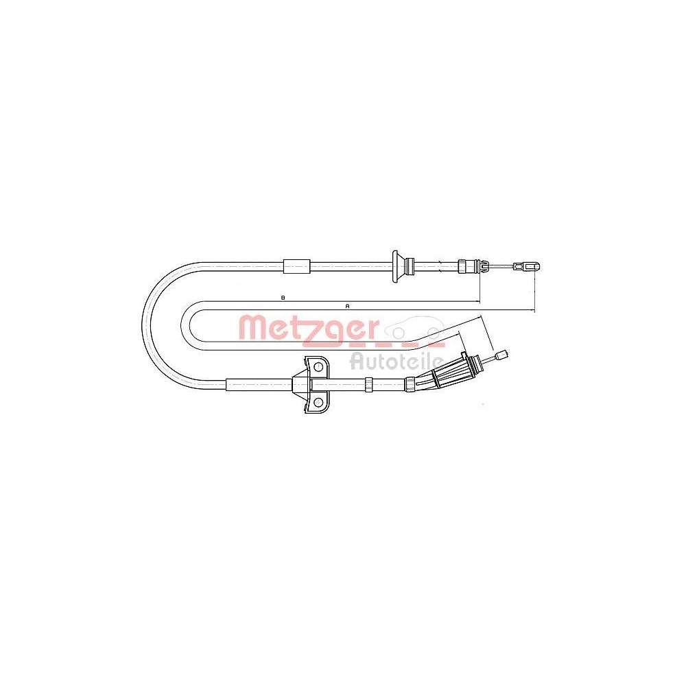 Seilzug, Feststellbremse METZGER 10.8189 f&uuml;r VOLVO, hinten links