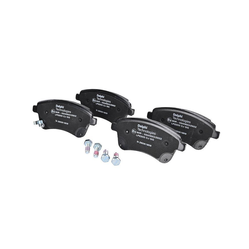 DELPHI LP2203 Bremsbelagsatz, Scheibenbremse f&uuml;r KIA KIA (DYK), Vorderachse