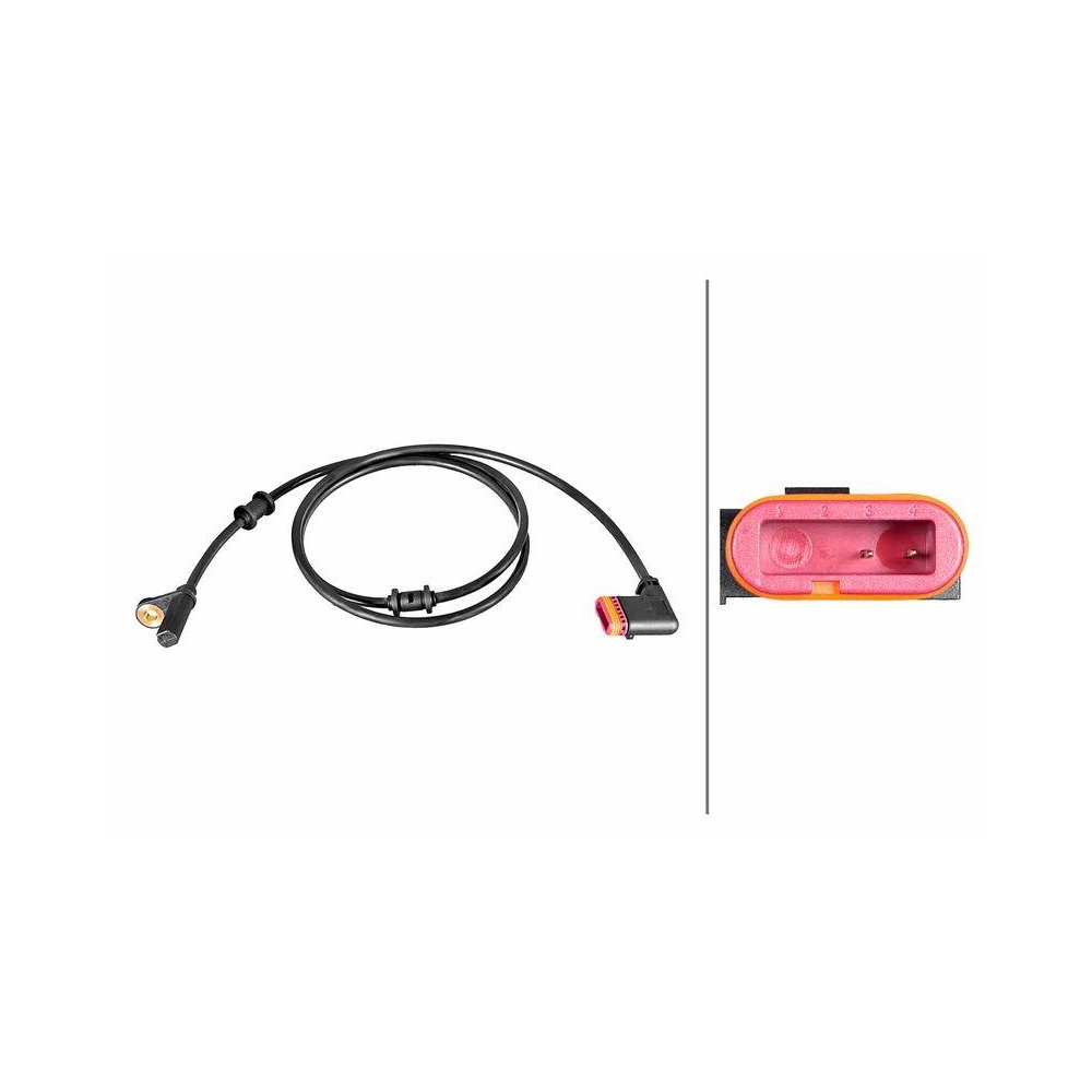 HELLA Sensor, Raddrehzahl 6PU 358 216-641 f&uuml;r MERCEDES-BENZ, Hinterachse