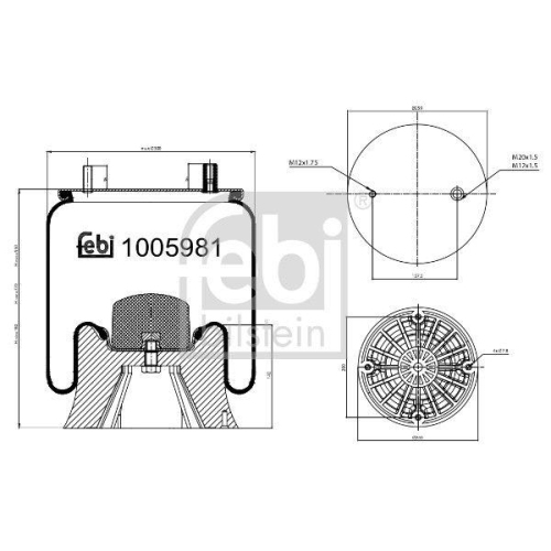 FEBI BILSTEIN 1005981 Federbalg, Luftfederung f&uuml;r SAF KRONE