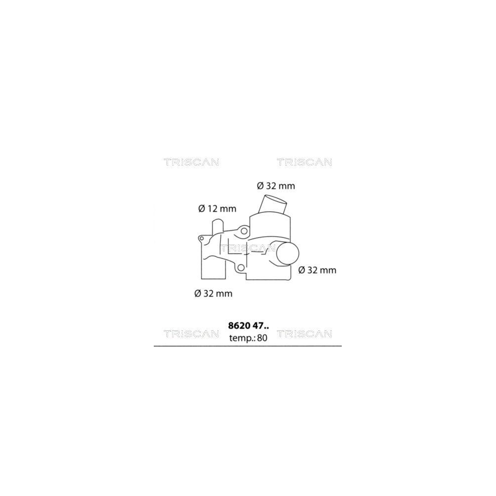 Thermostat, K&uuml;hlmittel TRISCAN 8620 4780 f&uuml;r FIAT SEAT
