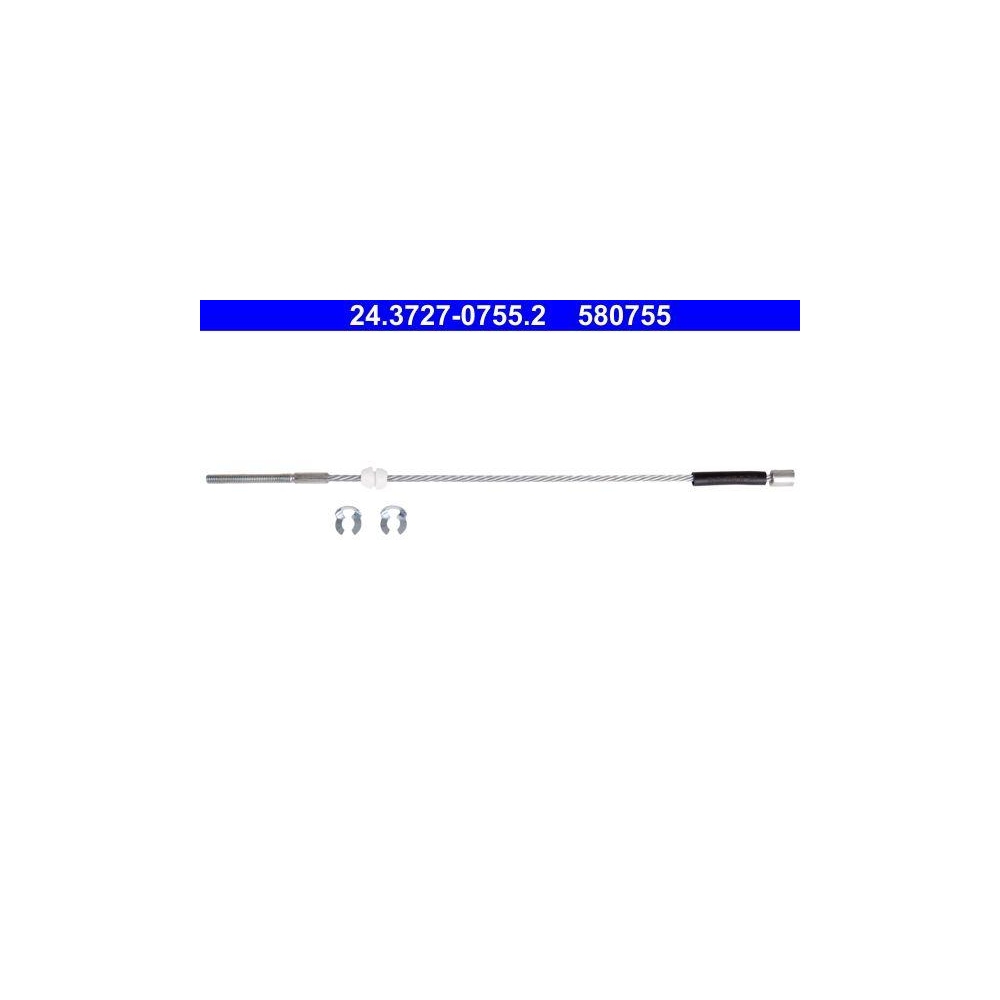 Seilzug, Feststellbremse ATE 24.3727-0755.2 f&uuml;r OPEL VAUXHALL, vorne