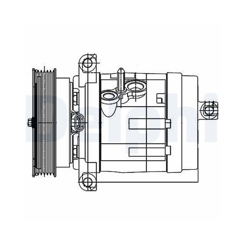 DELPHI TSP0155984 Kompressor, Klimaanlage f&uuml;r OPEL VAUXHALL CHEVROLET