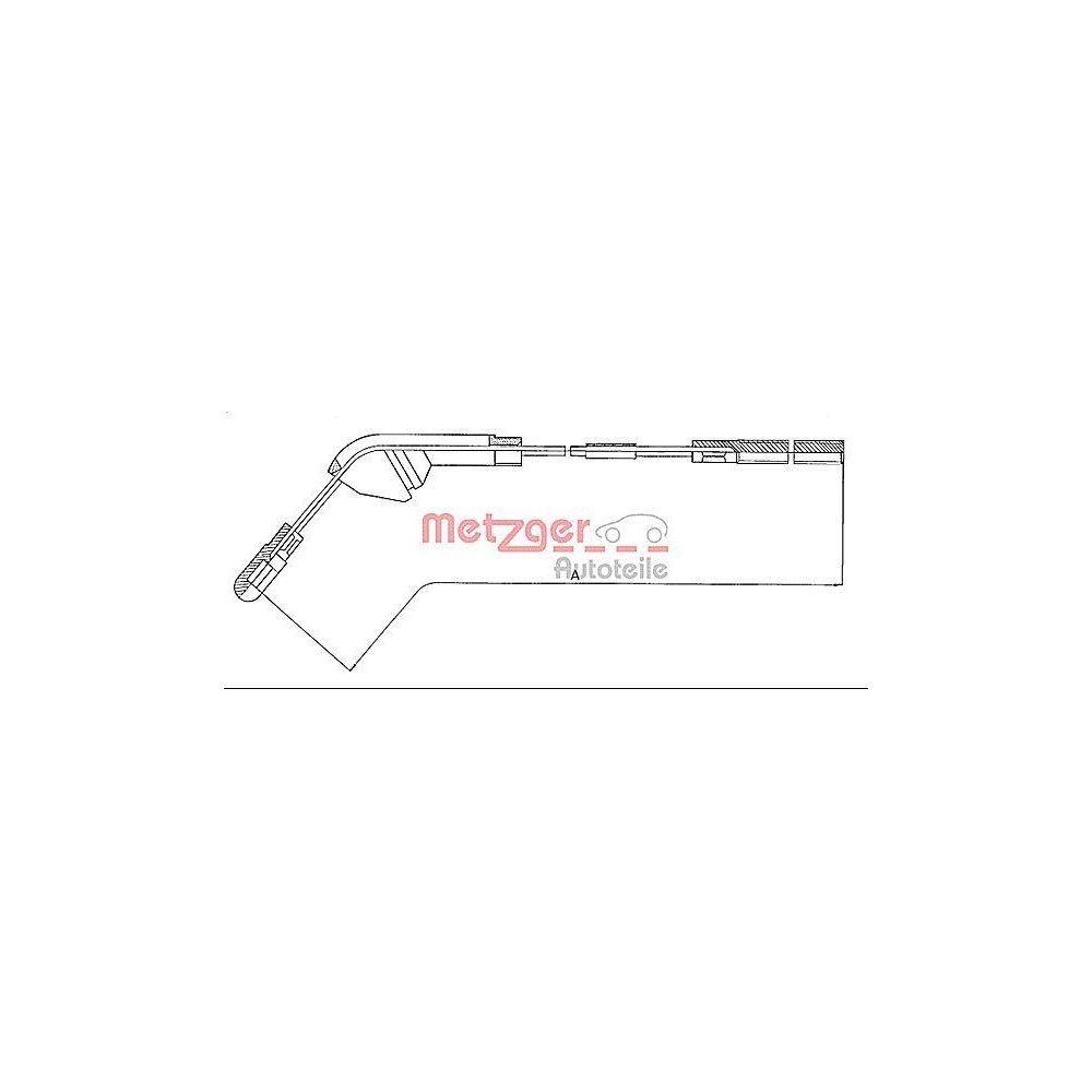 Seilzug, Feststellbremse METZGER 11.5941 f&uuml;r OPEL, hinten links