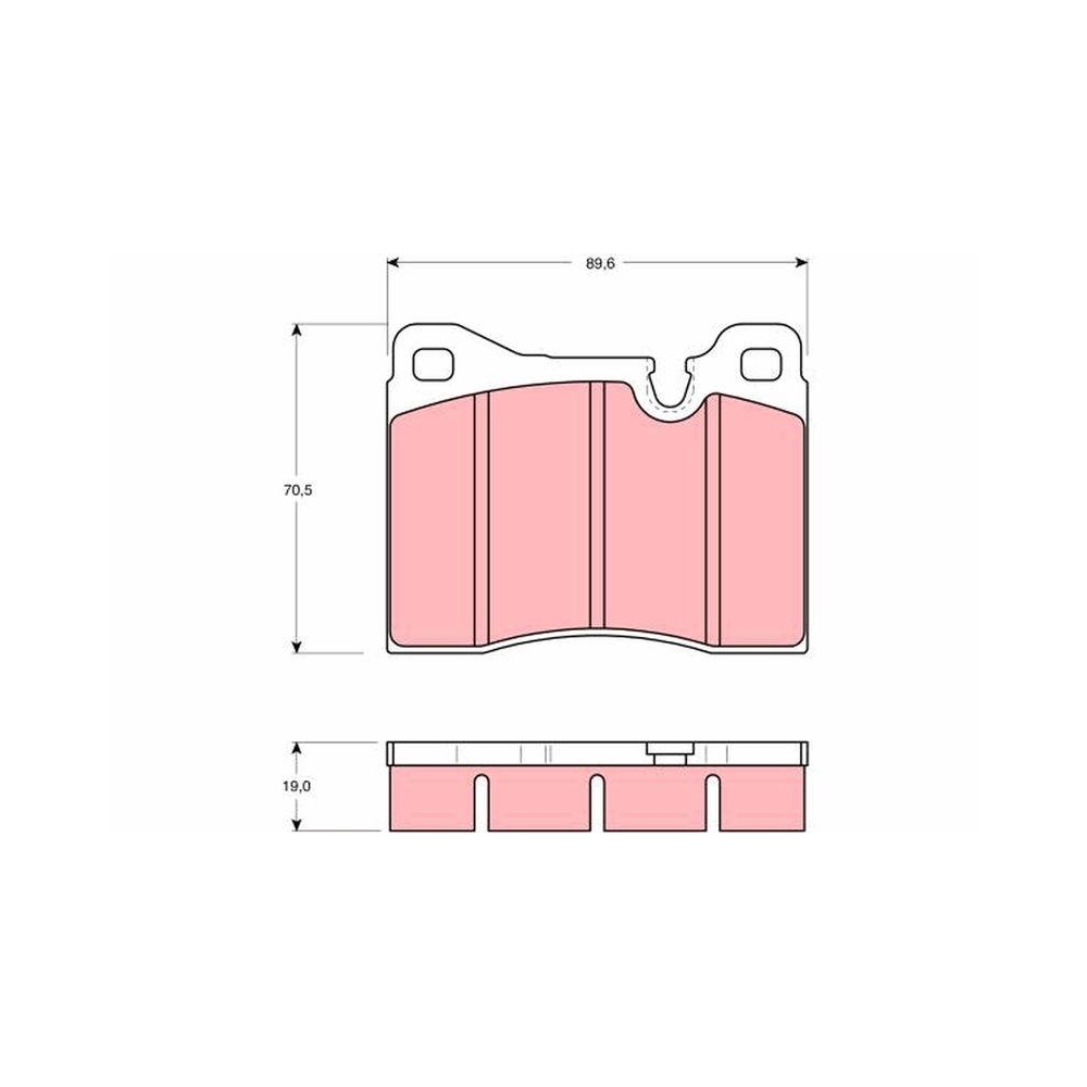 Bremsbelagsatz, Scheibenbremse TRW GDB261 für BMW, Vorderachse