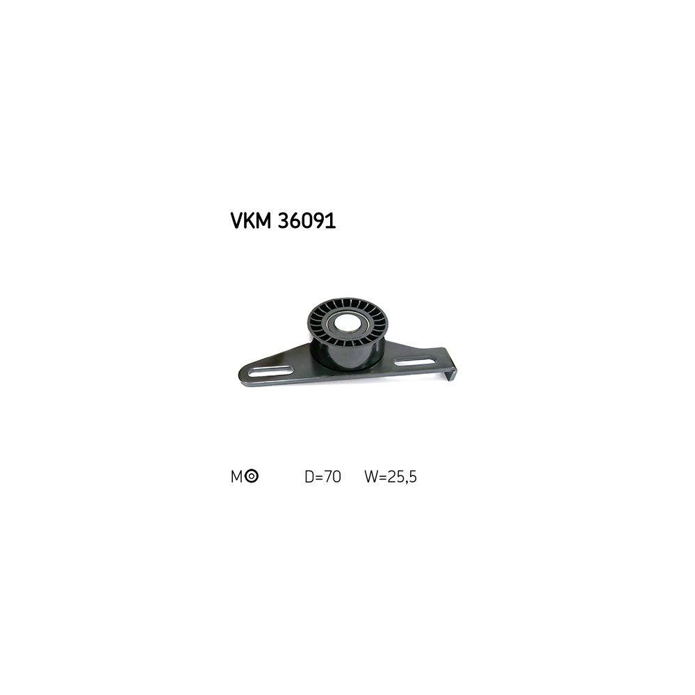 Riemenspanner, Keilrippenriemen SKF VKM 36091 f&uuml;r NISSAN RENAULT DACIA, mitte