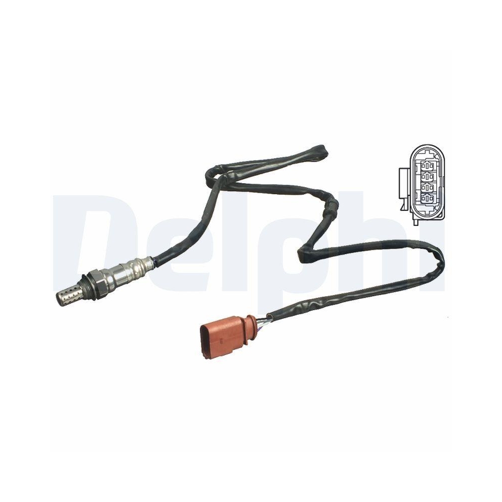DELPHI ES11104-12B1 Lambdasonde f&uuml;r AUDI SEAT SKODA VW VAG, links, rechts, unten