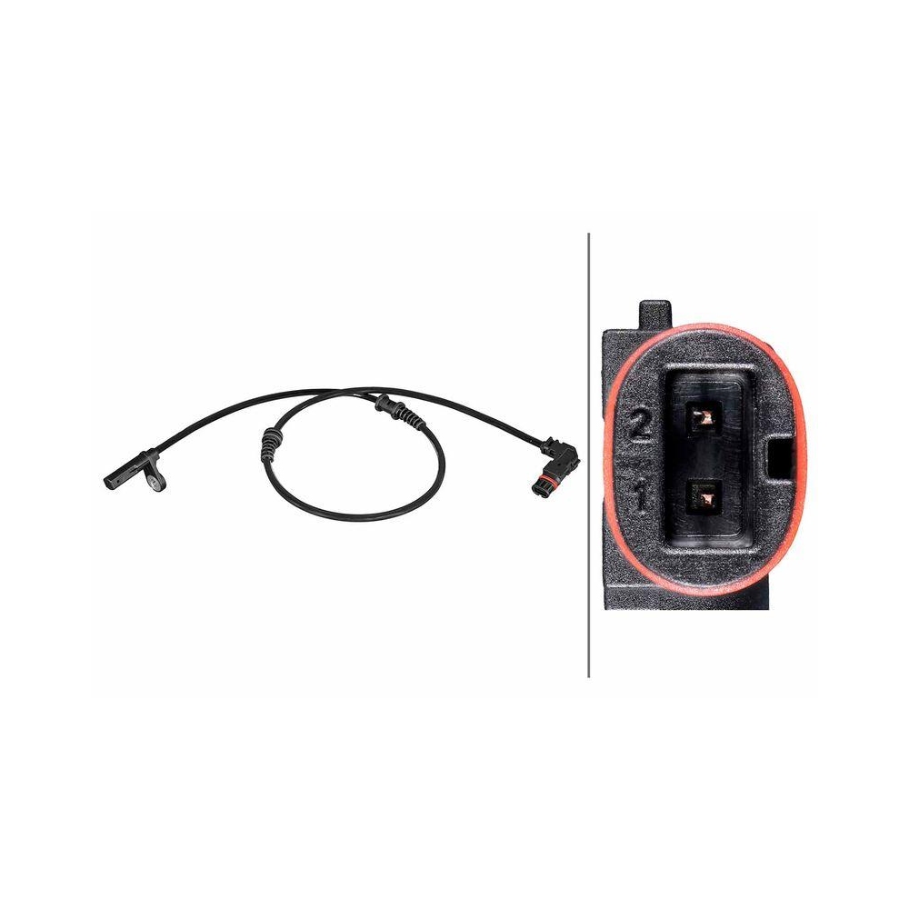 HELLA Sensor, Raddrehzahl 6PU 358 216-721 f&uuml;r MERCEDES-BENZ, Vorderachse