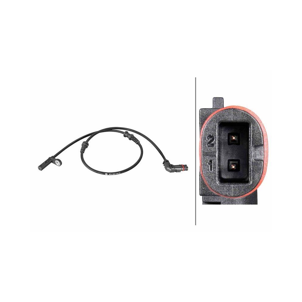 HELLA Sensor, Raddrehzahl 6PU 358 216-731 f&uuml;r MERCEDES-BENZ, Vorderachse