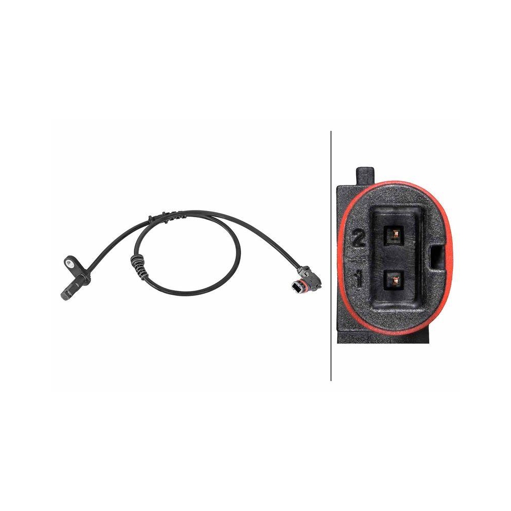 HELLA Sensor, Raddrehzahl 6PU 358 216-751 f&uuml;r MERCEDES-BENZ, Vorderachse