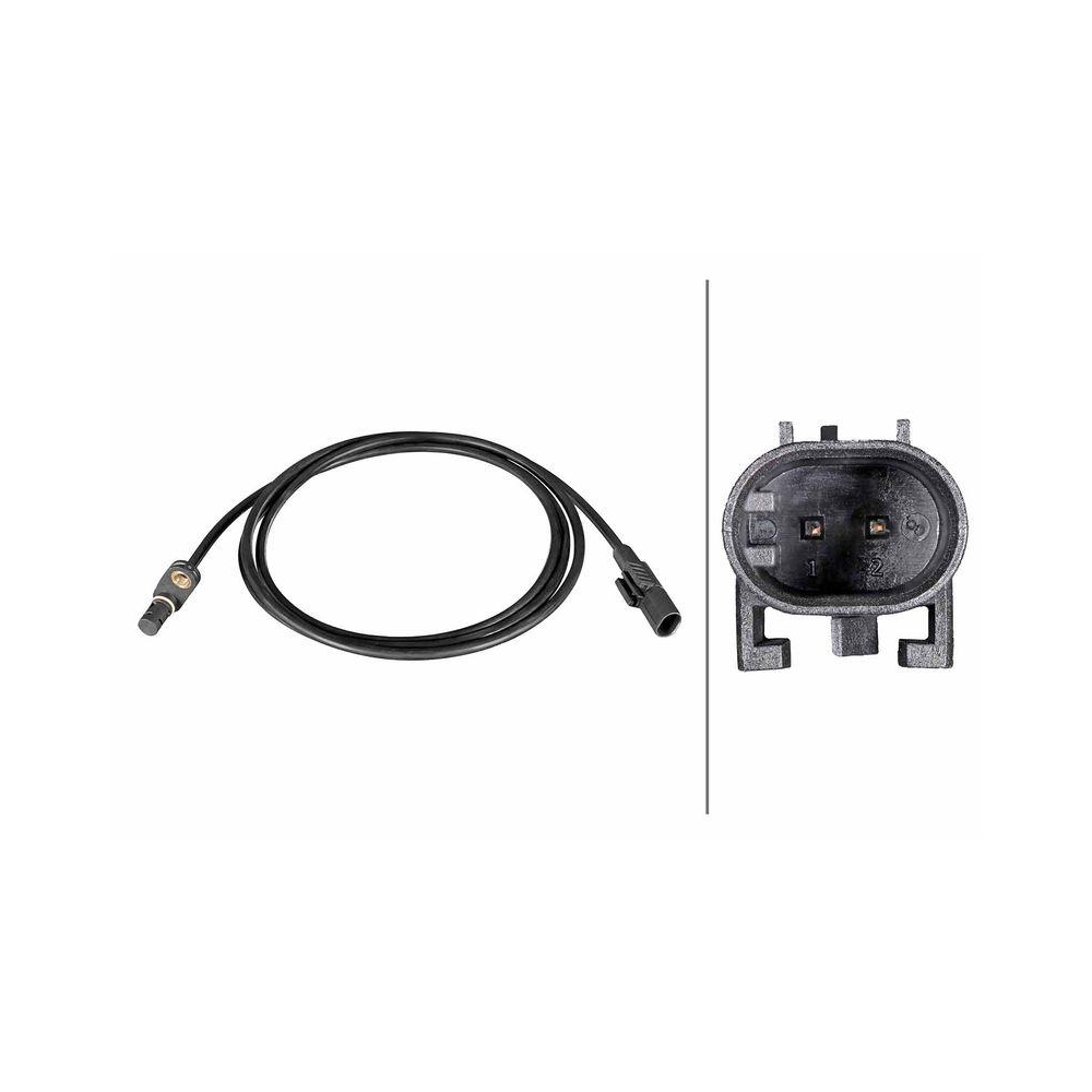HELLA Sensor, Raddrehzahl 6PU 358 216-761 f&uuml;r MERCEDES-BENZ VW