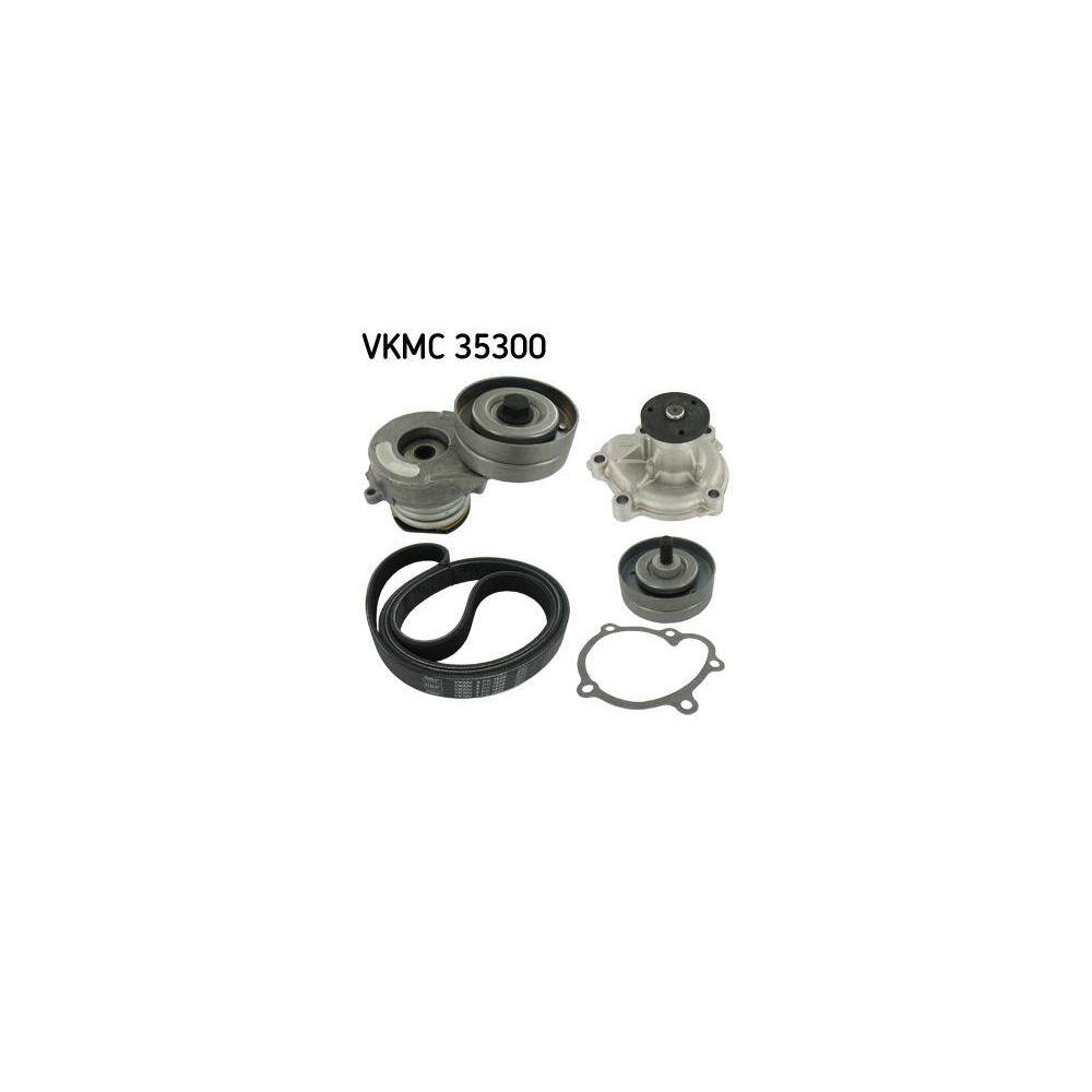 Wasserpumpe + Keilrippenriemensatz SKF VKMC 35300 f&uuml;r AUDI HONDA OPEL PEUGEOT VW