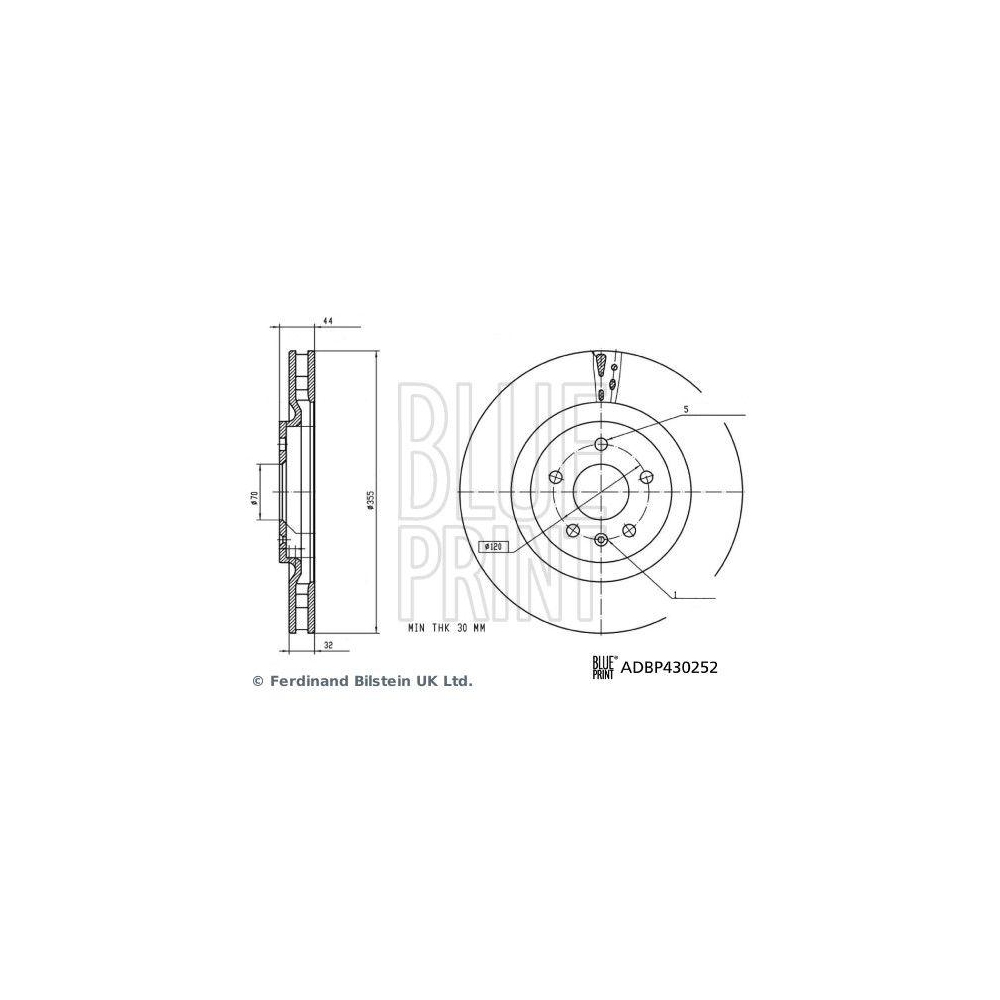BLUE PRINT ADBP430252 2 St&uuml;ck Bremsscheiben f&uuml;r NIO, Vorderachse