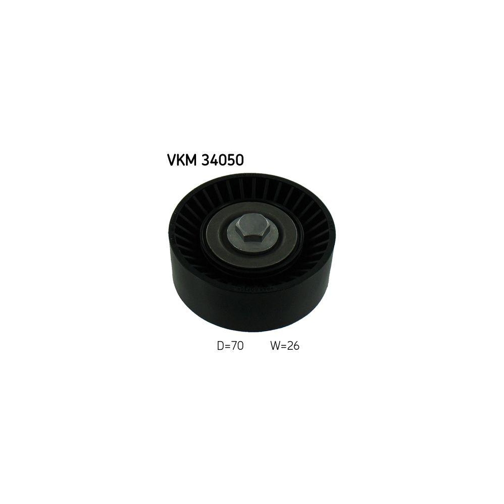 Umlenk-/F&uuml;hrungsrolle, Keilrippenriemen SKF VKM 34050 f&uuml;r FORD VOLVO, mitte