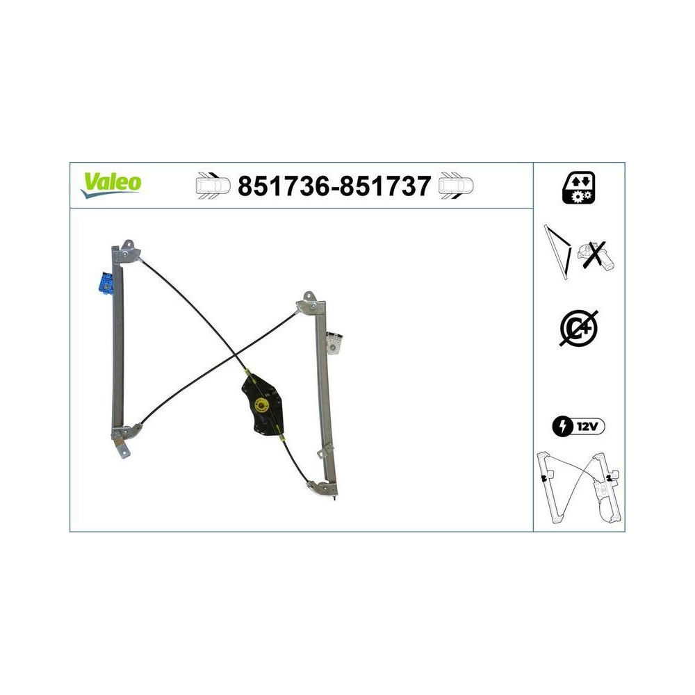 Fensterheber VALEO 851736 für VW, vorne links