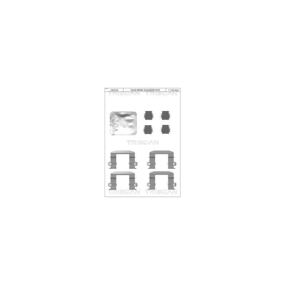Zubeh&ouml;rsatz, Scheibenbremsbelag TRISCAN 8105 431664 f&uuml;r, Vorderachse